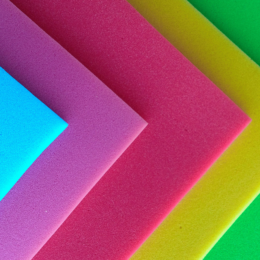 Planchas de espuma de colores