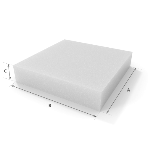 Viscoelástica Cuadrada Rectangular con cotas - Corte a medida